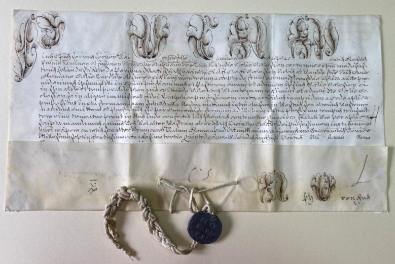Bolla su pergamena con sigillo papale di Pio VI